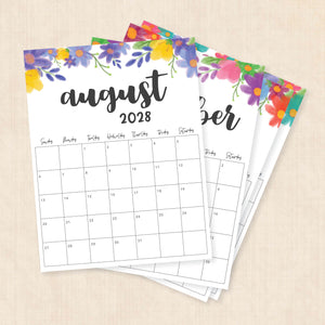 2028 calendar printable