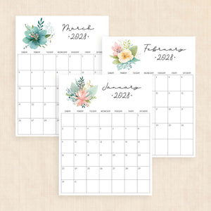 2028 calendar printable