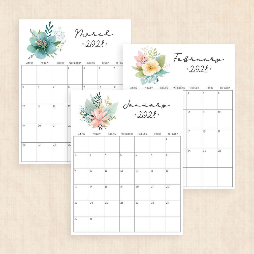 2028 calendar printable
