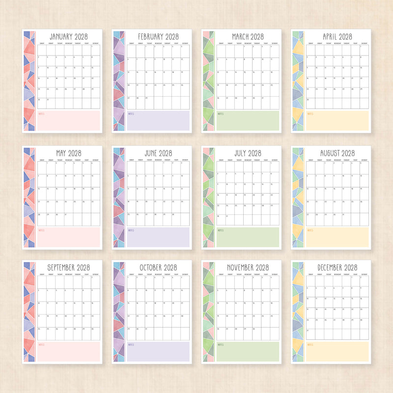 2028 calendar printable