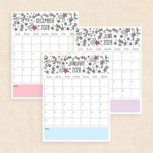2028 calendar printable