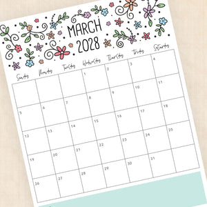 2028 calendar printable