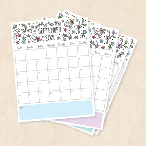 2028 calendar printable