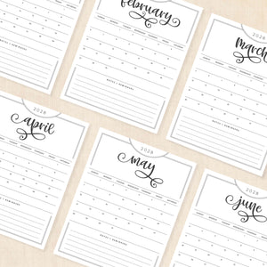 2028 calendar printable