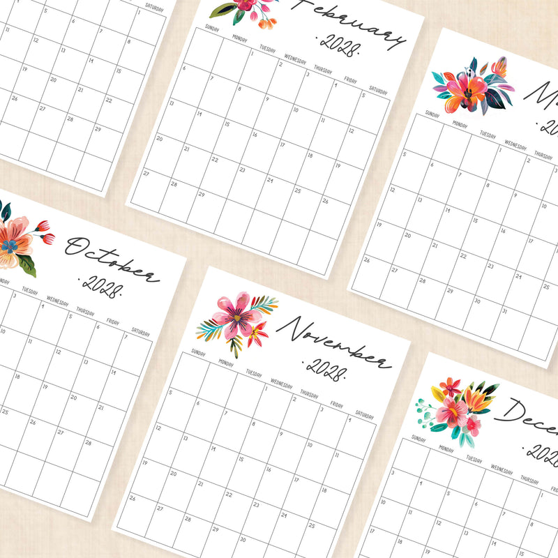 2028 calendar printable