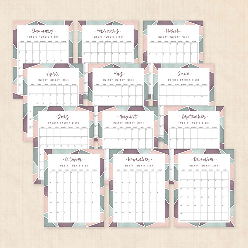2028 calendar printable