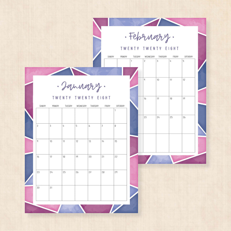 2028 calendar printable