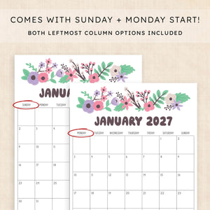 2028 calendar printable