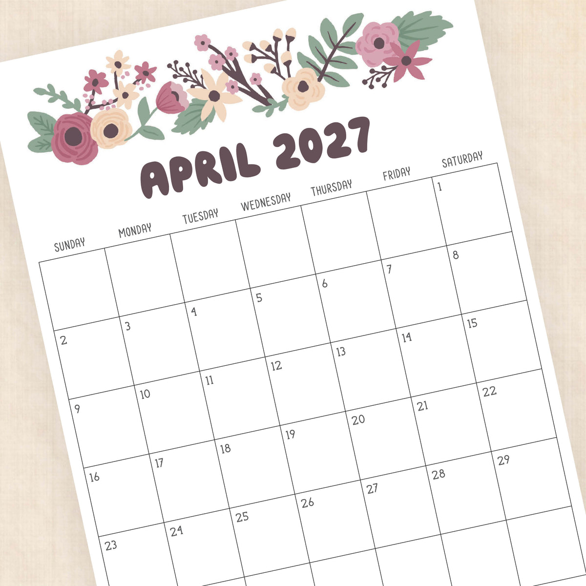 2028 calendar printable