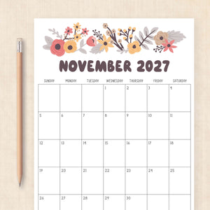 2028 calendar printable