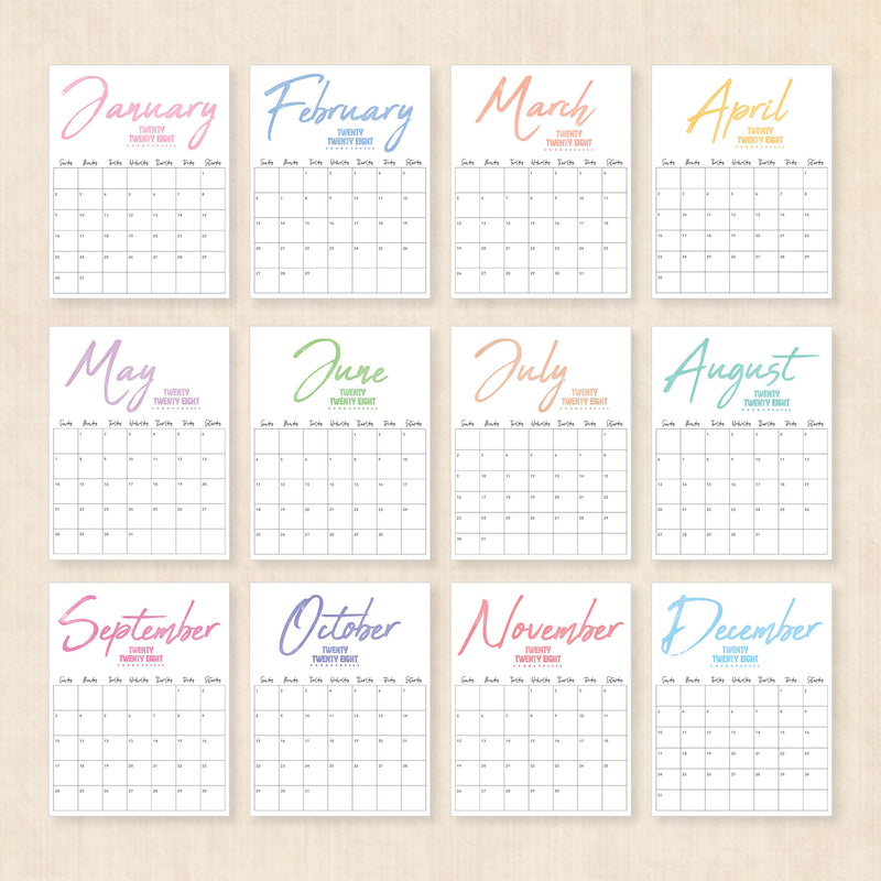 2028 calendar printable