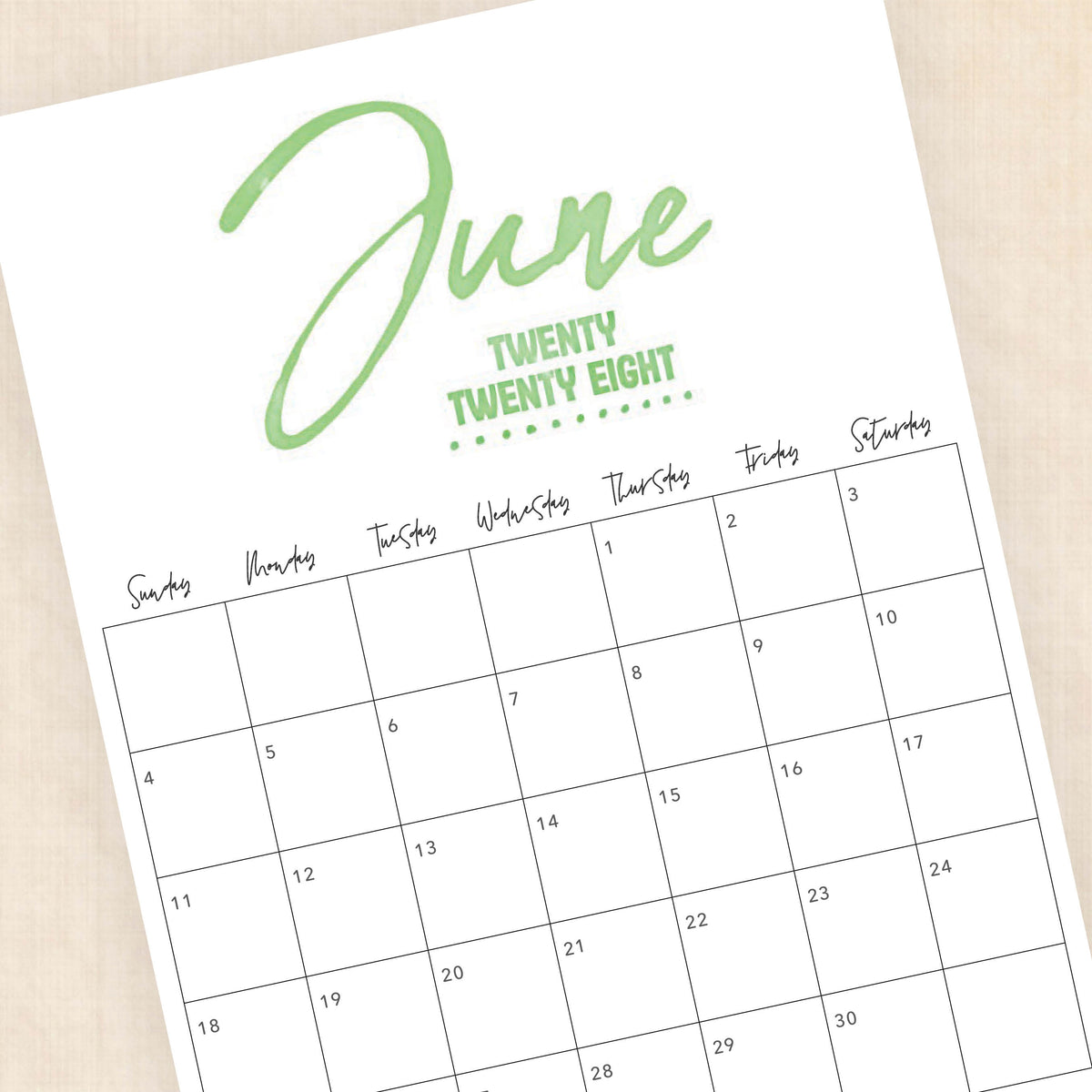 2028 calendar printable