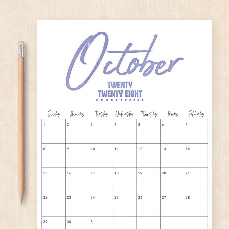 2028 calendar printable