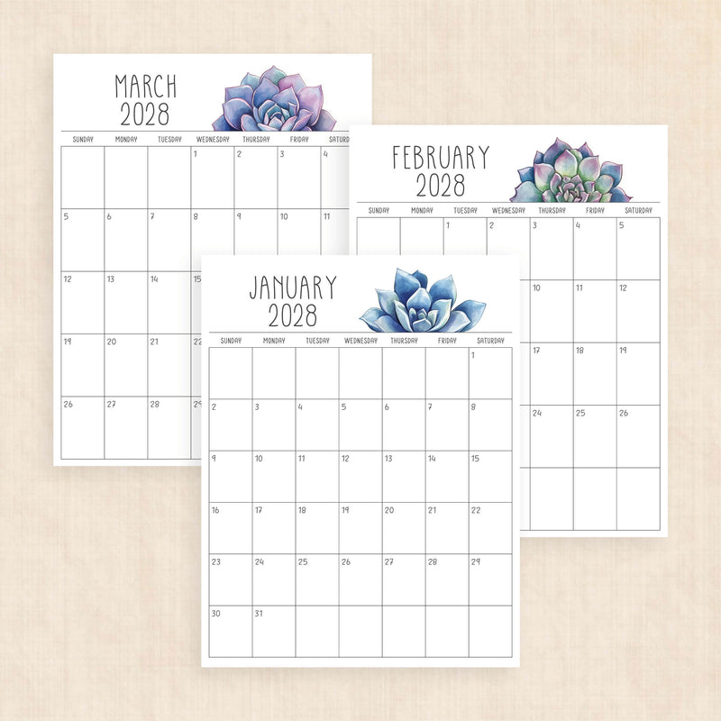 2028 calendar printable