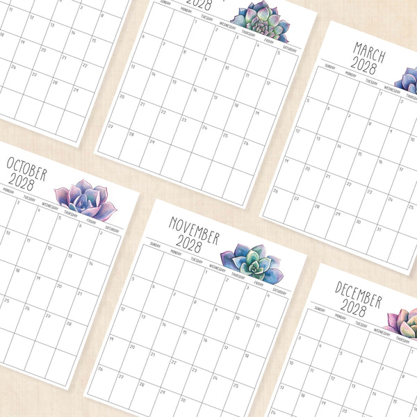 2028 calendar printable