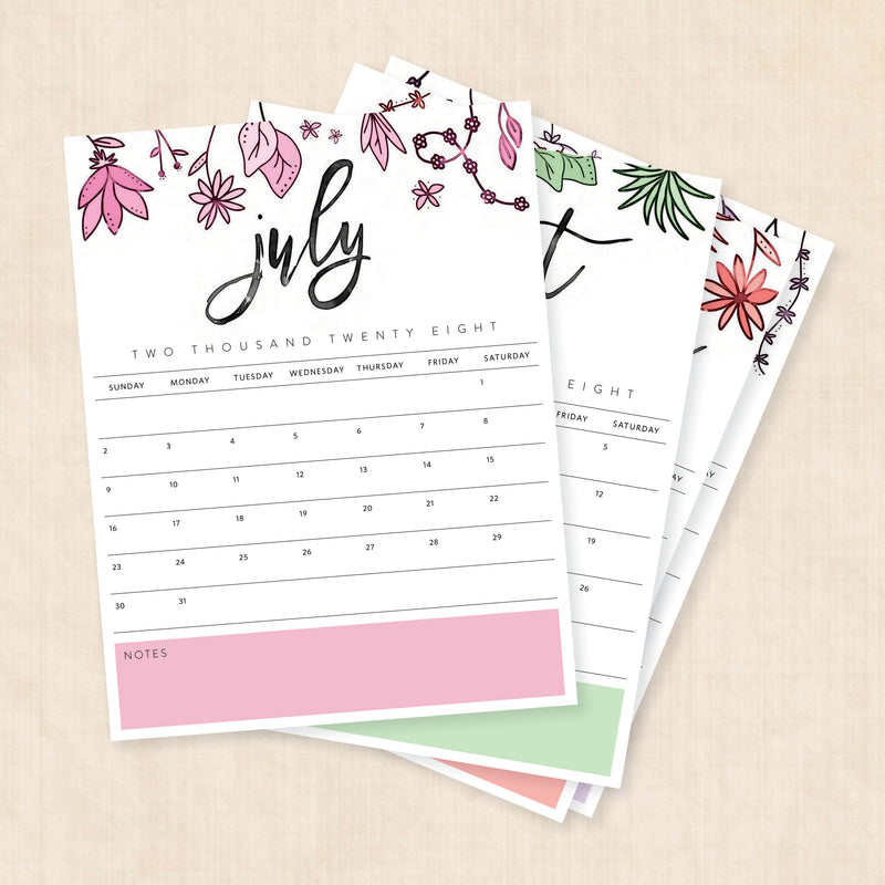 2028 calendar printable