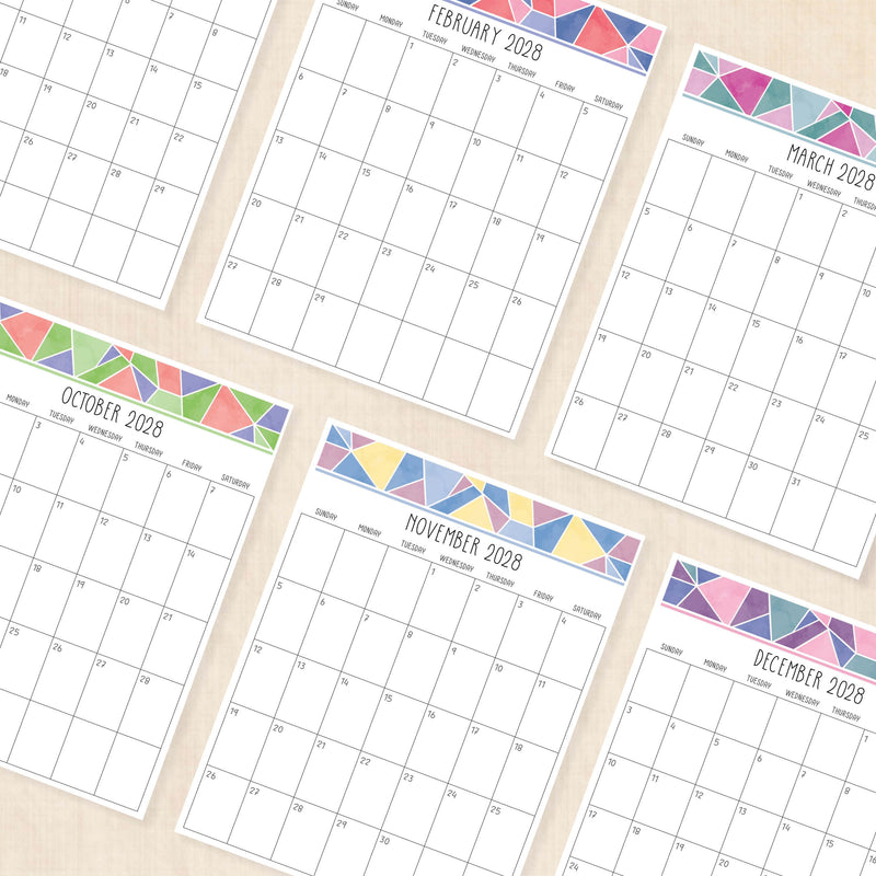 2028 calendar printable