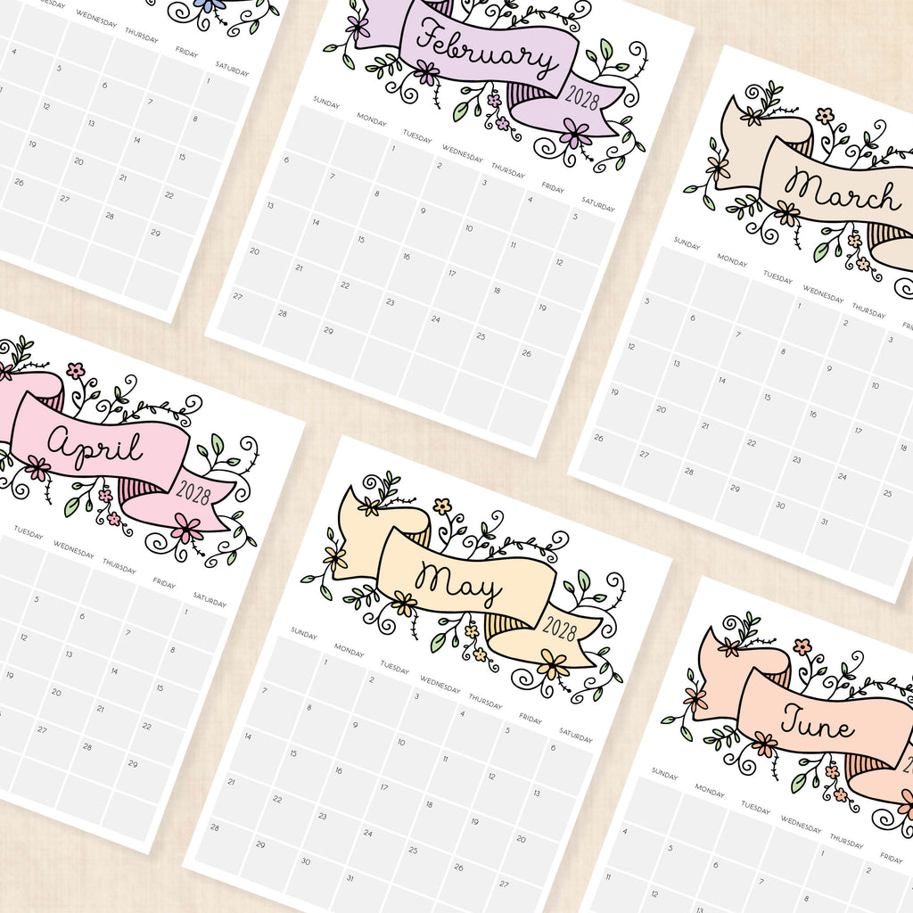 2028 calendar printable