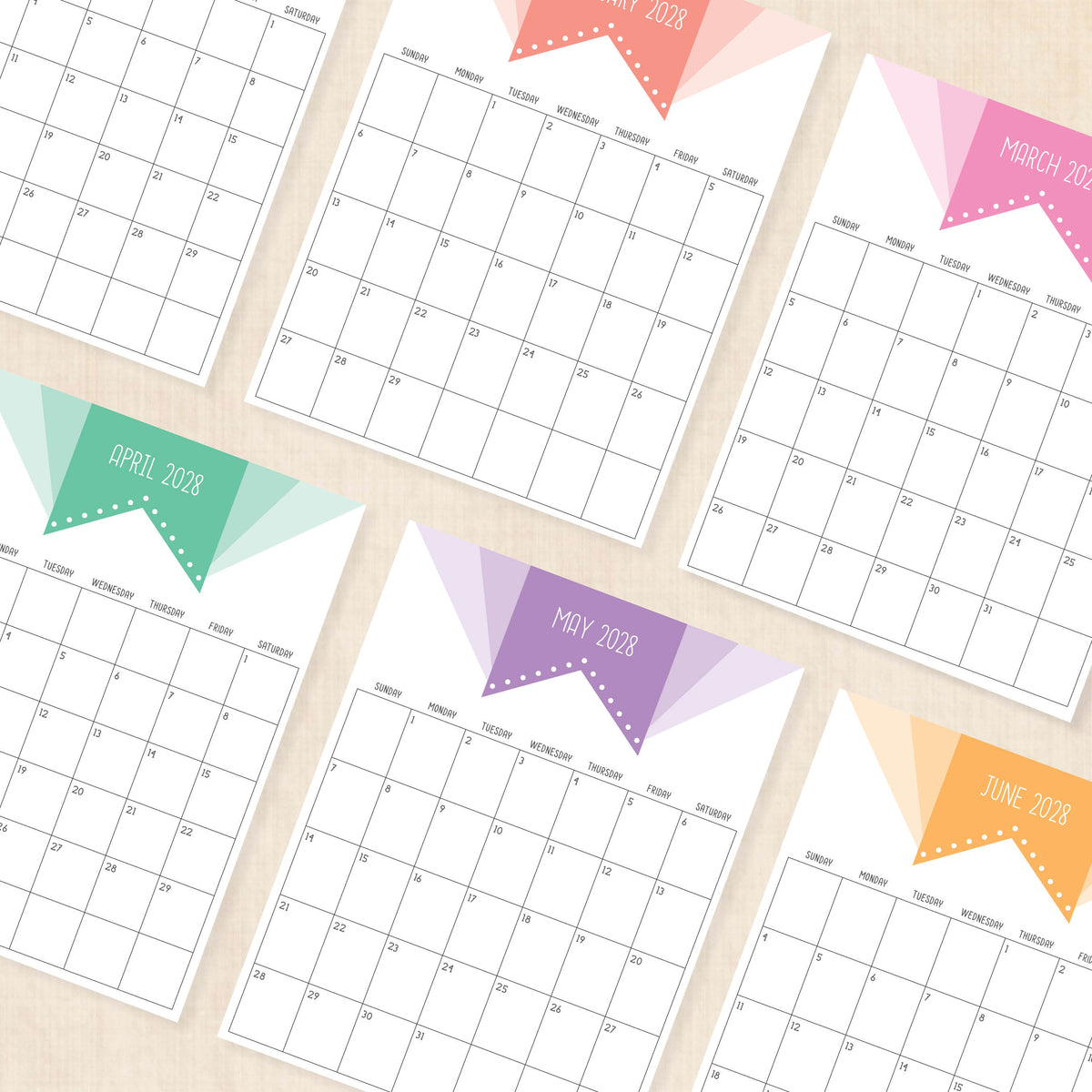 2028 calendar printable
