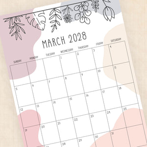 2028 calendar printable