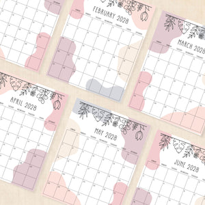 2028 calendar printable