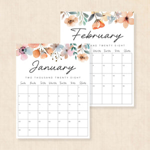 2028 calendar printable