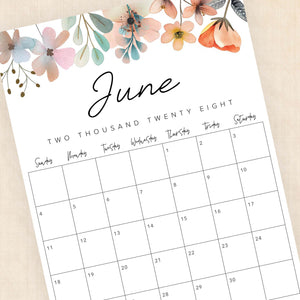 2028 calendar printable