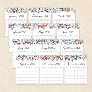 2028 calendar printable