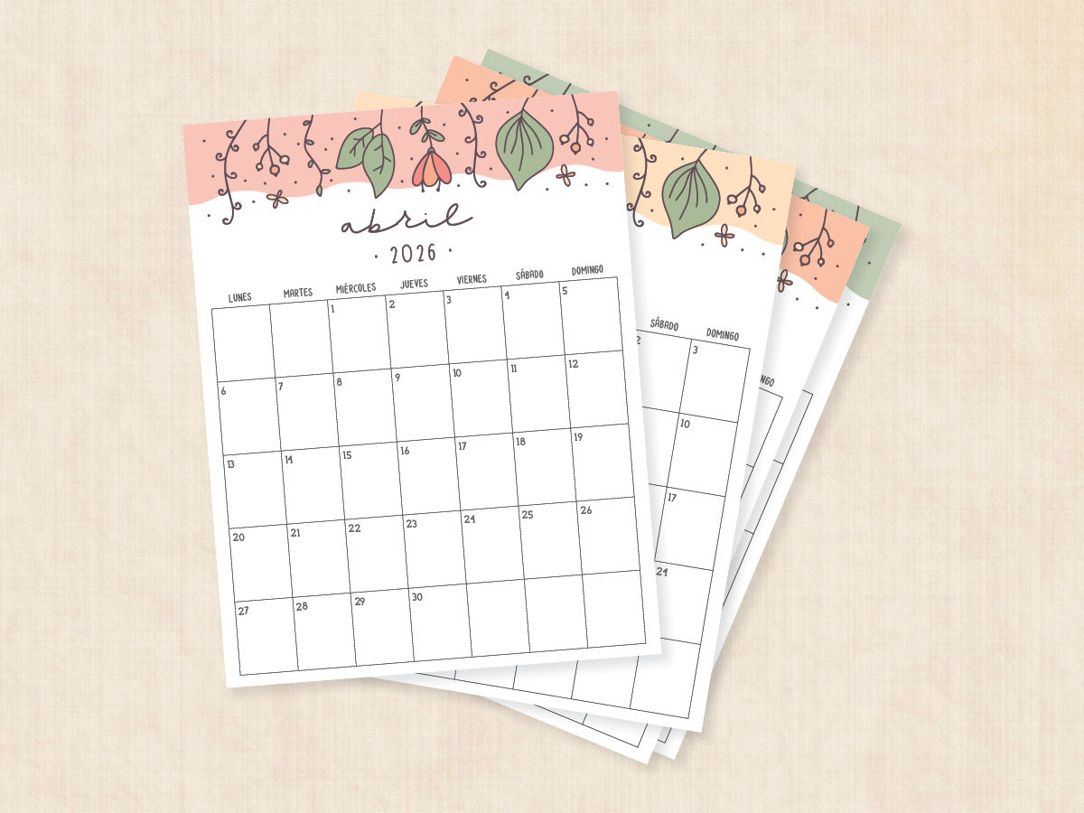abril 2026 calendario