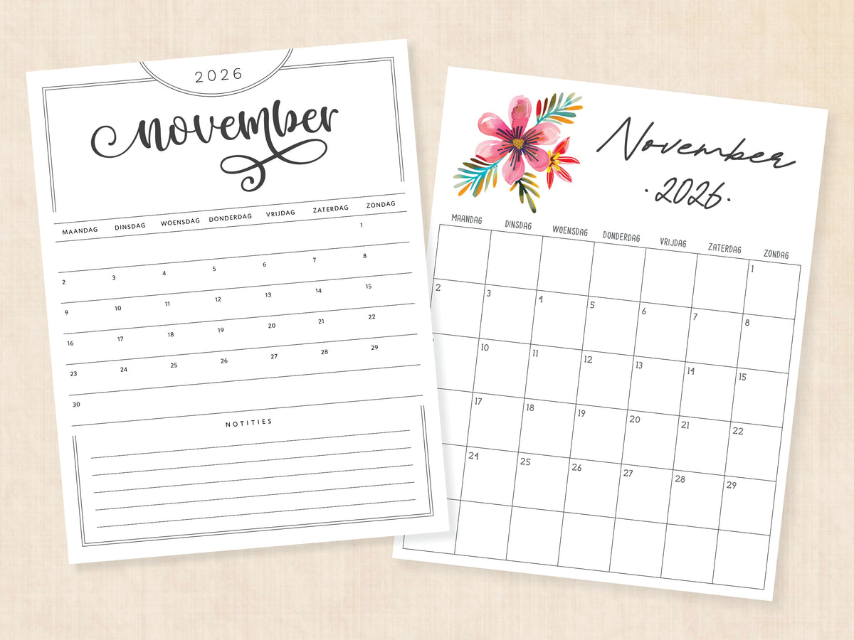agenda november 2026