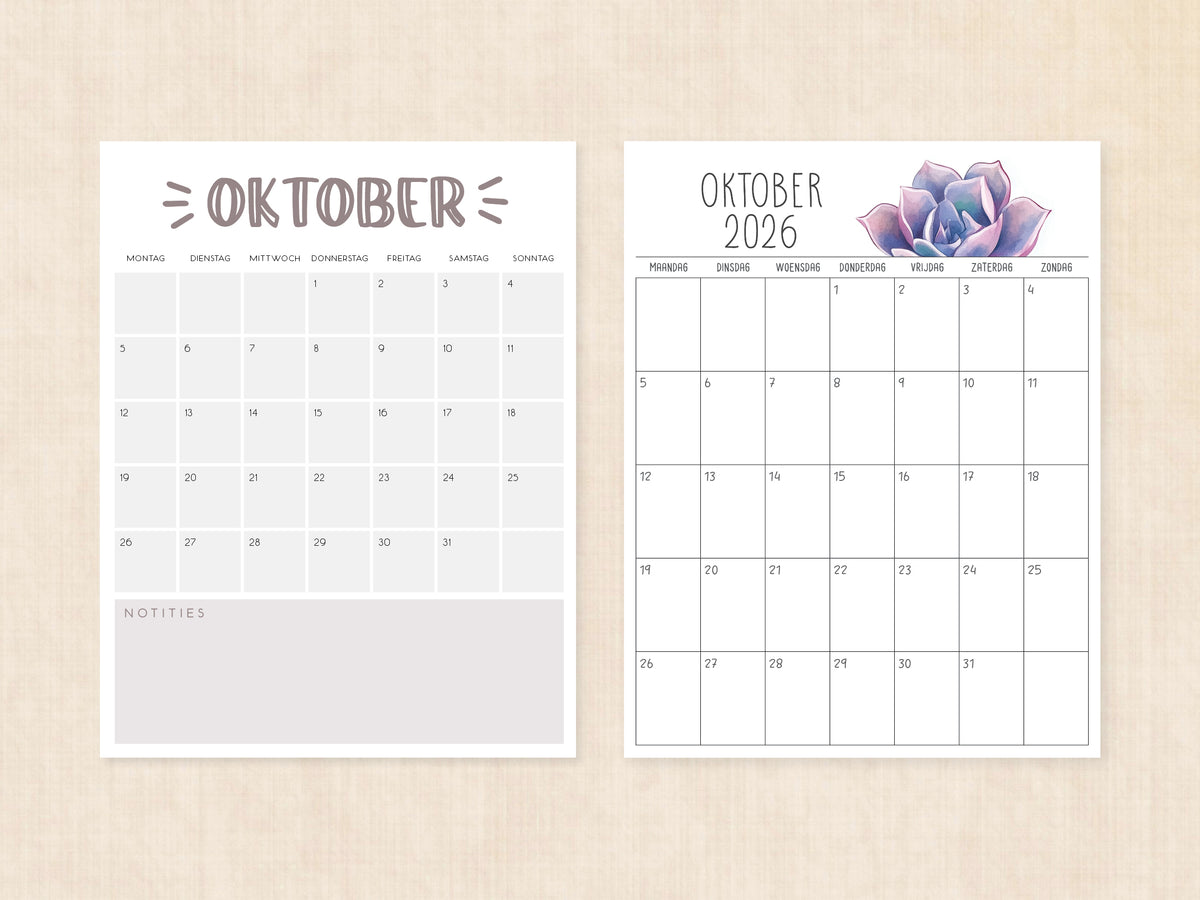 agenda oktober 2026