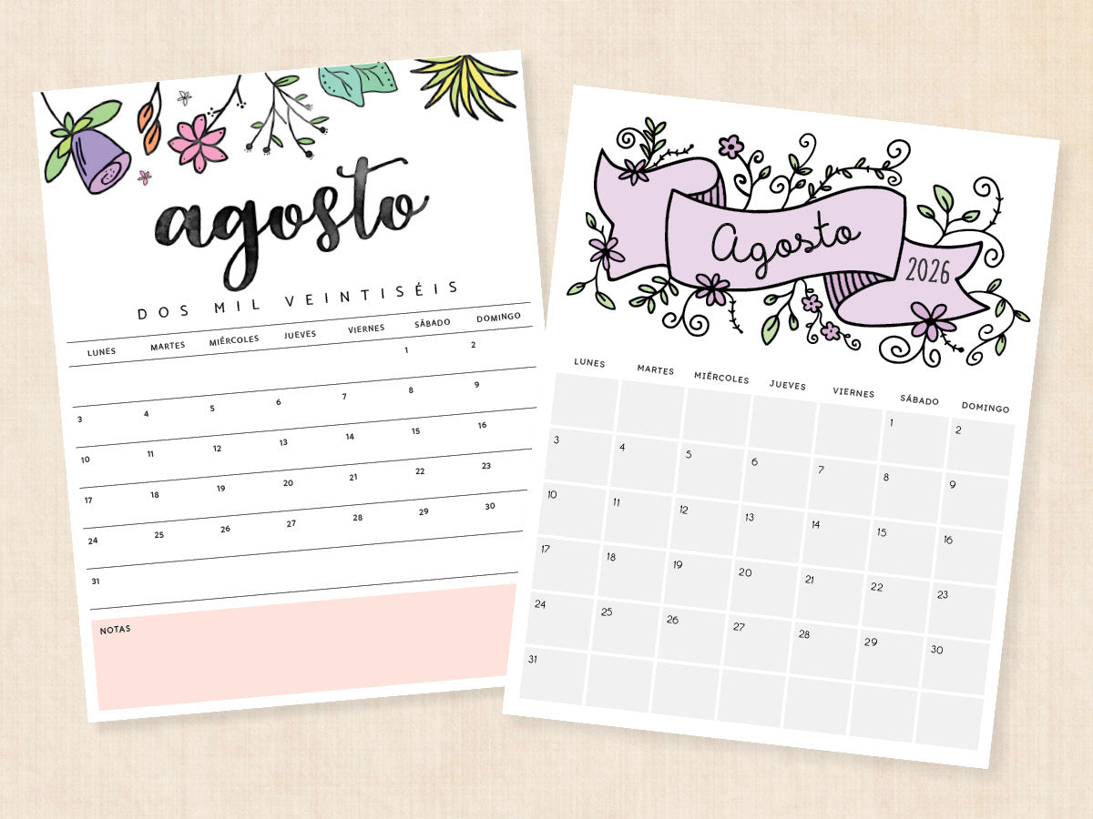 agosto 2026 calendario pdf