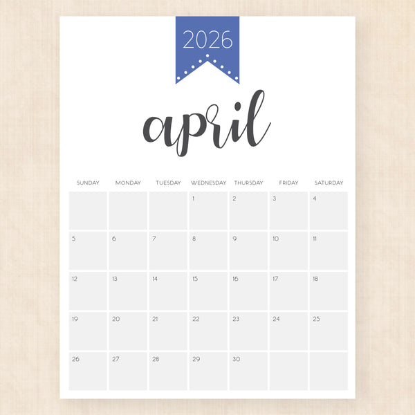 april 2026 calendar polished pride
