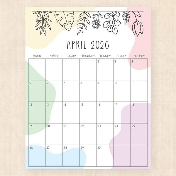 april 2026 calendar radiant rhapsody