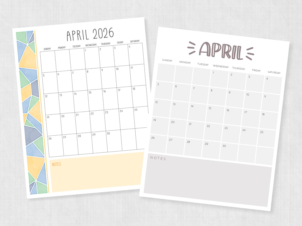 april 2026 calendar