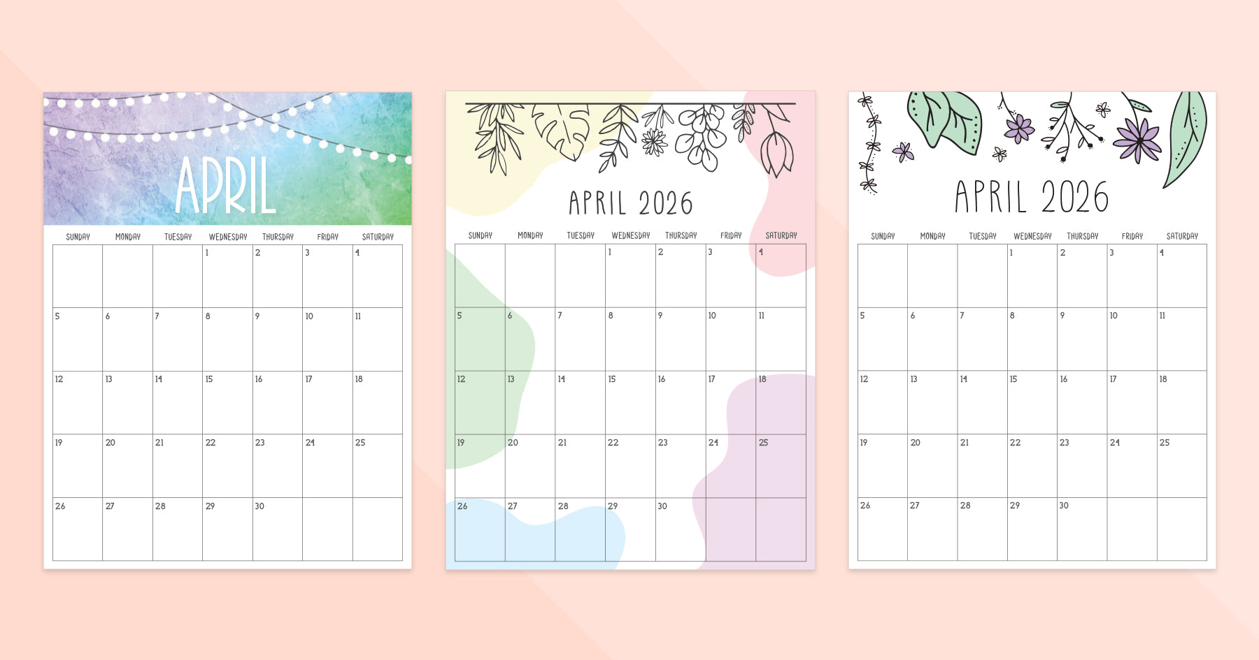 april 2026 calendar