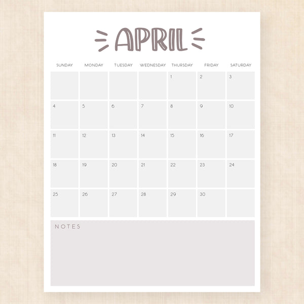 april 2027 calendar sassy splash