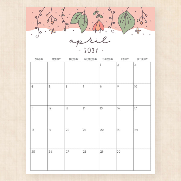 april 2027 calendar garden gala
