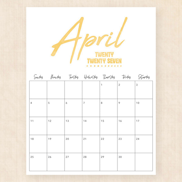 april 2027 calendar jazzy jewels