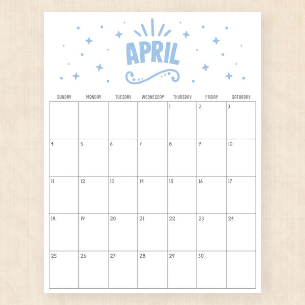 april 2027 calendar heavenly haze