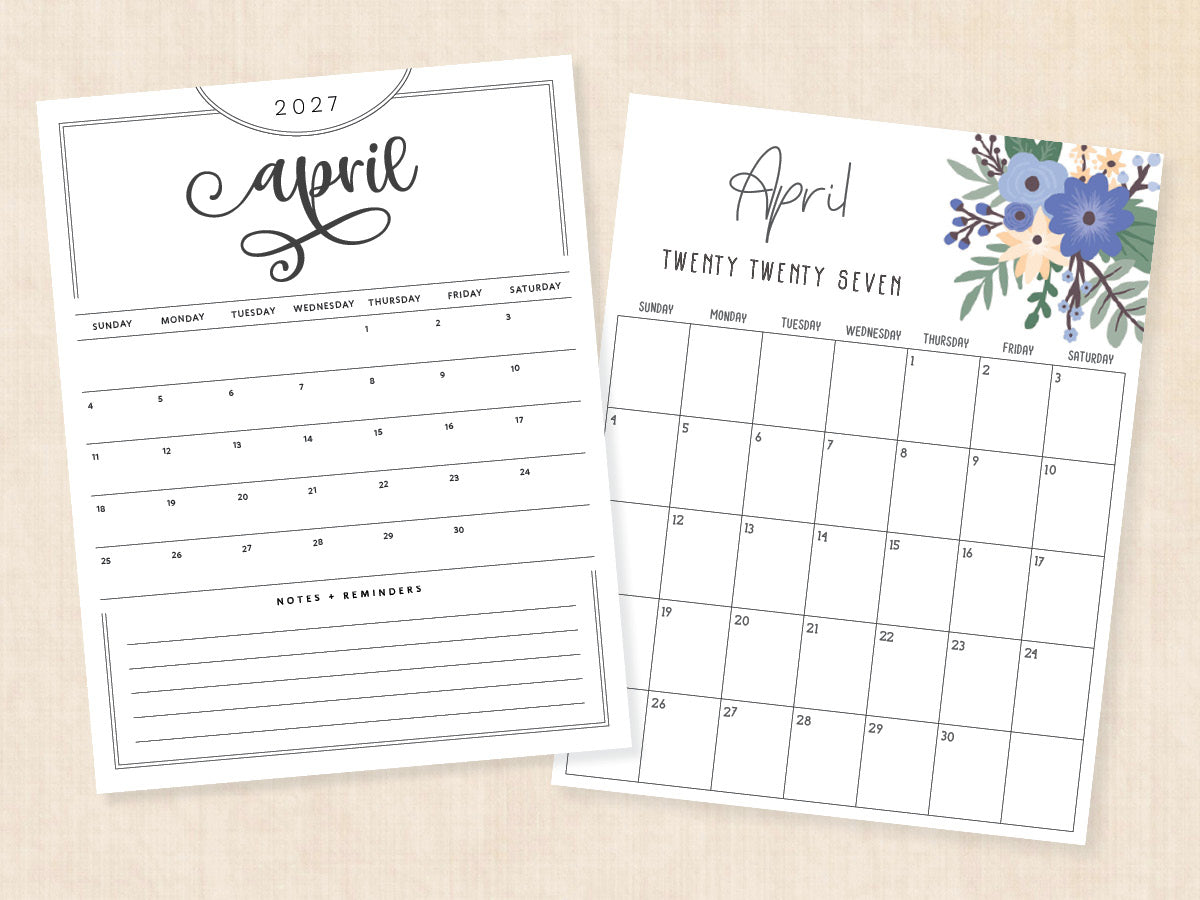 april 2027 calendar pdf
