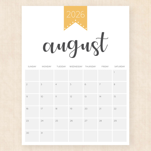 august 2026 calendar polished pride