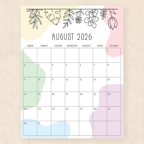 august 2026 calendar radiant rhapsody