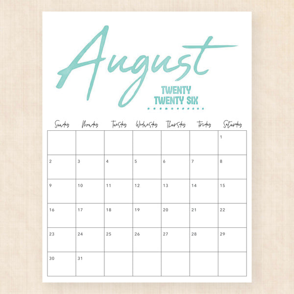 august 2026 calendar jazzy jewels