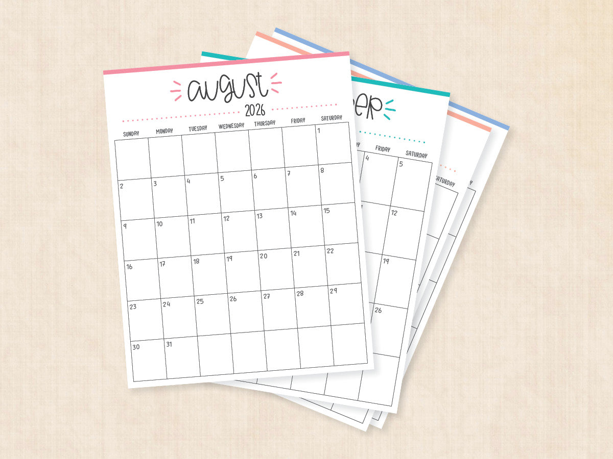 august 2026 calendar printable