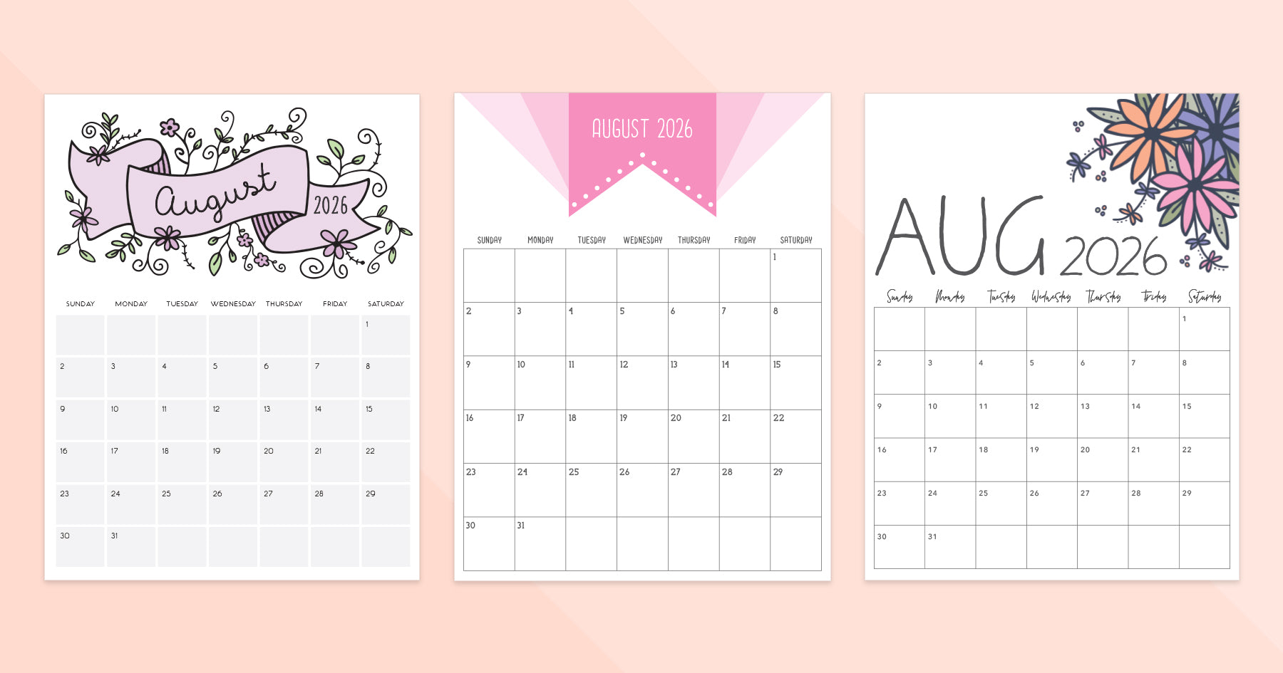 august 2026 calendar