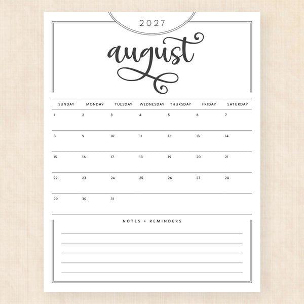 august 2027 calendar flawless flourish