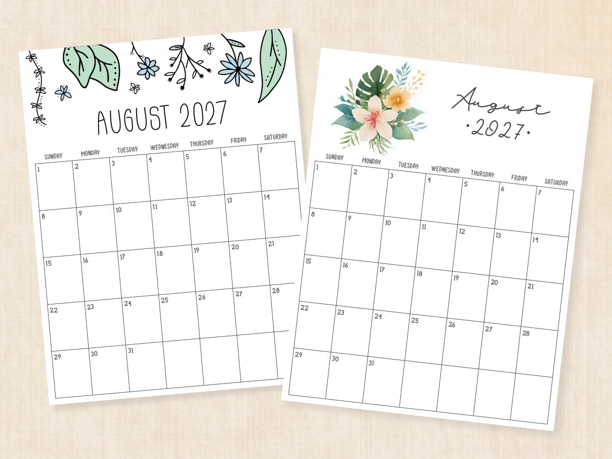 august 2027 calendar pdf