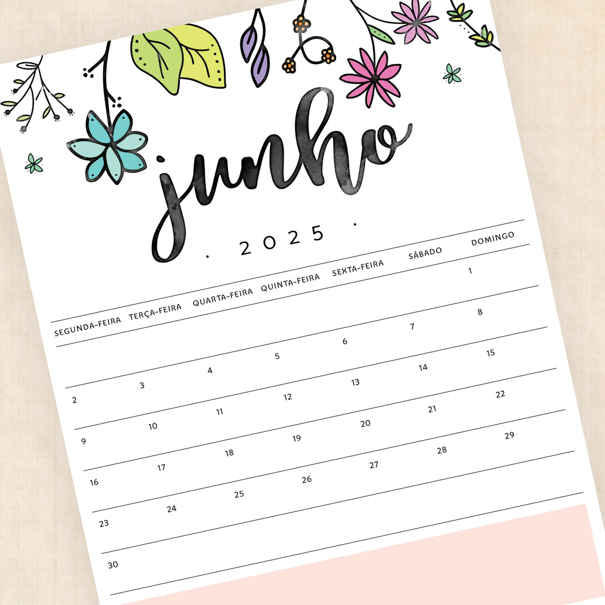 calendário 2025 para imprimir