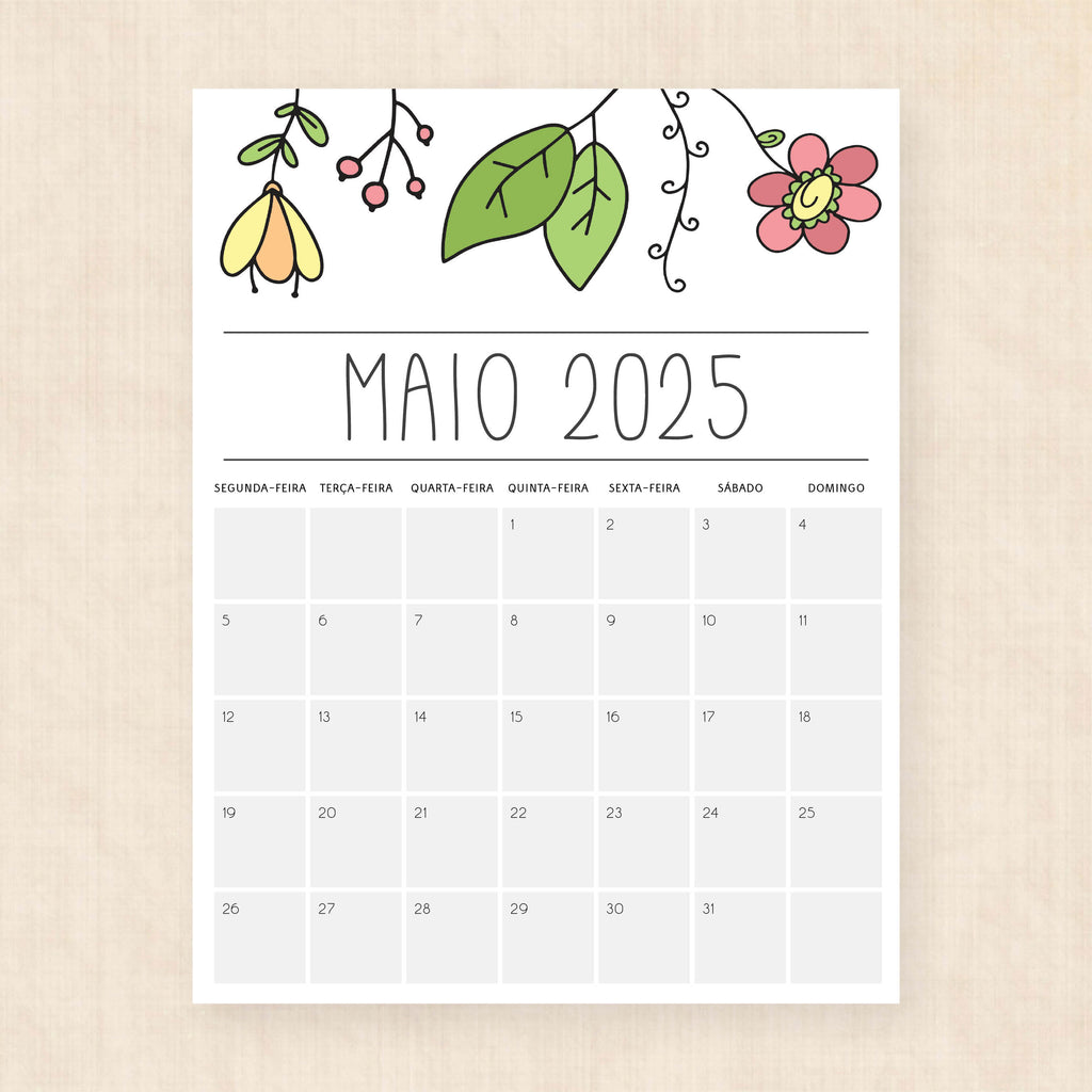 calendário 2025 para imprimir
